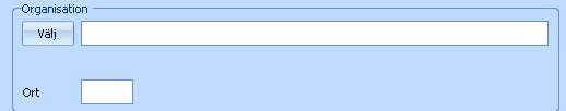 Finns koppling till lön kommer dessa uppgifter från lönesystemet. Organisation Måste anges.
