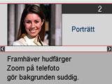 3. Tryck på [SET] för att ändra kamerans inställningar i enlighet med valt scenexempel. Inspelningsläget kopplas åter in.