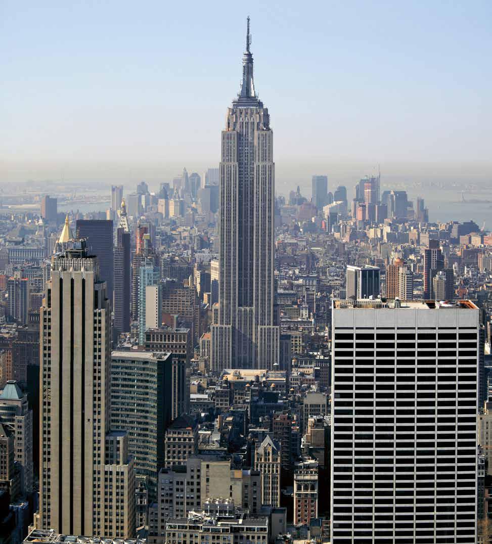 4 Empire State Building i New York är ett tidigt exempel på storskalig