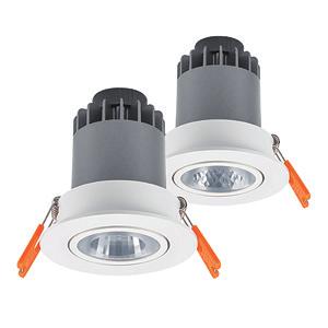 ALICIA DOWNLIGHTS Aluminiumhölje av hög kvalitet Svängbart ljusutsläpp (upp till 25 ) Varianter med olika utstrålningsvinklar (15, 24 och 36 ) Lämplig för bildskärmsarbetsplatser och tekniskt