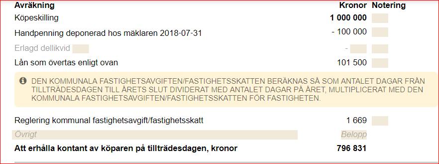 Du kan fortsätta att lägga till egna övertagna lån ifall du inte lagt in dom på lånesidan.