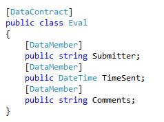 Data Contract För WCF så finns det ett flertal serilizers men vi ska titta/använda default varianten som heter DataContractSerializer.