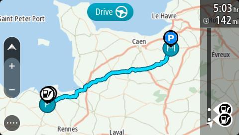 6. Välj ditt nya stopp på kartan. Tips! Om du vet namnet på ditt nya stopp kan du använda Sök för att välja stopp i stället för att använda kartan. 7.