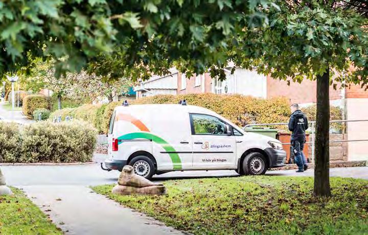 VERKSAMHETSPOLICYN VÅRA MEDARBETARE Pumphuset en del av Alingsåshems kontor på Södra Strömgatan 6 under 2017 års upplaga av Lights in Alingsås.