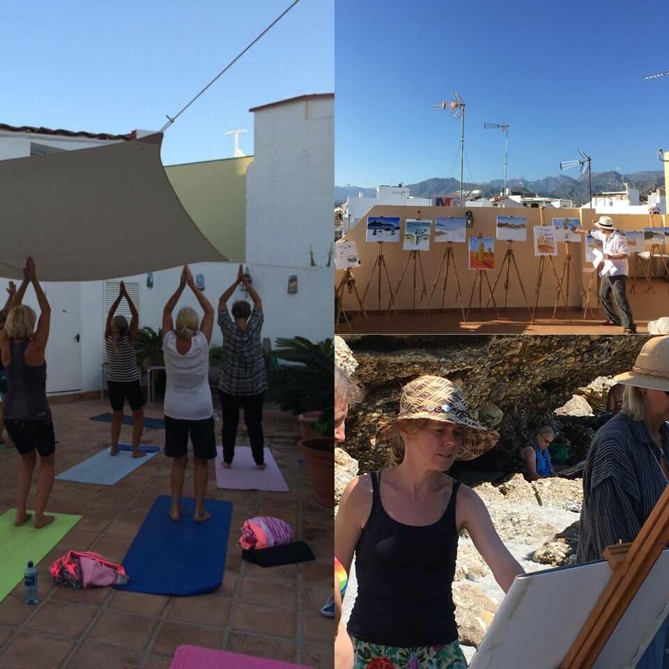 Yoga & Måla 9-16/9, 16-23/9 eller båda veckorna 2018. Två kurser i kombination i vackra Nerja Förra hösten hade vi premiär för en solig vecka i Nerja, Spanien med både YOGA & MÅLA.