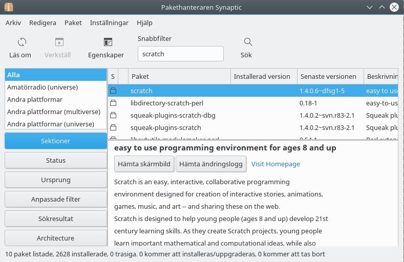 Den heter Synaptic och du hittar den under Program, Inställningar.