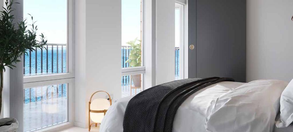 På bottenvåningen ligger lobby samt lokaler avsedda för verksamheter som exempelvis glassbar och