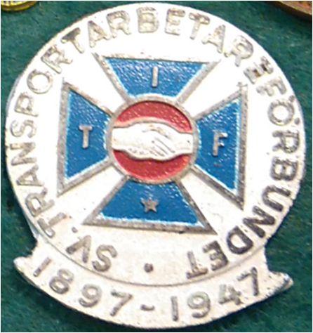 H.10.7 G.S.A.F.1. Göteborgs Stufveriarbetarefackförenings kvartalsmärke, första kvartalet. (S.R.473) H 10.