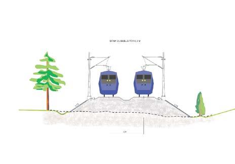 5 S T U D E R A D E A LT E R N AT I V 5.2 Tekniska krav De partier av banan som byggs ut ska ges minst samma standard som befintlig bana.