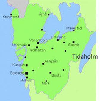 1 Planeringsförutsättningar Tidaholms kommun i ett regionalt perspektiv Tidaholm är en av 49 kommuner i Västra Götalandsregionen och en av 15 kommuner i delregionen Skaraborg.