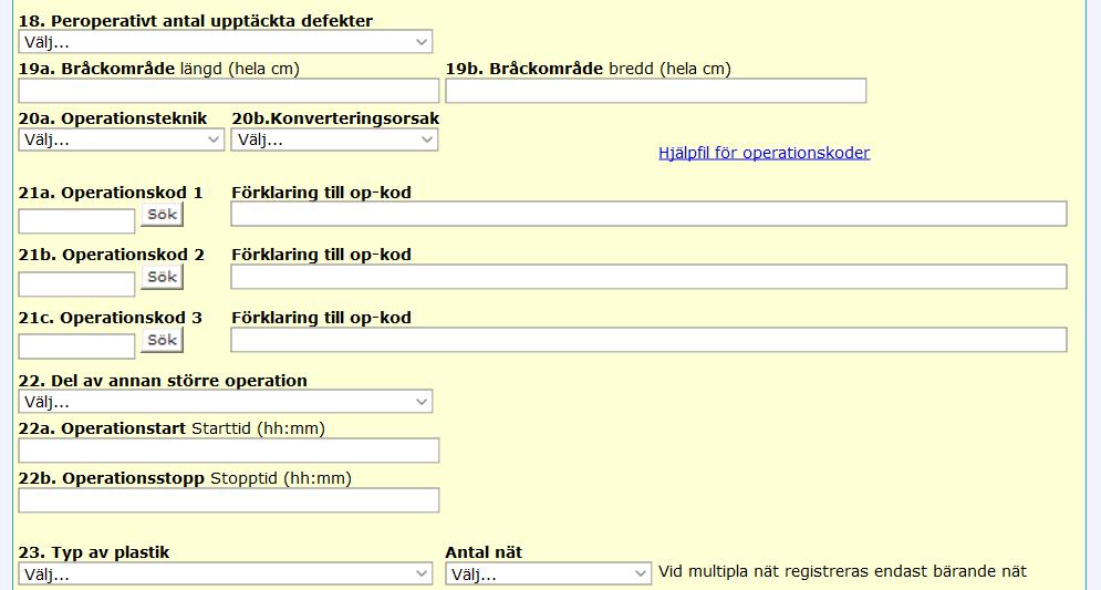 Punkterna 19a b avser ett rektangulärt bråckområde där 1 eller flera defekter hittats. Måtten beräknas parallellt med medellinjen och tvärs över.