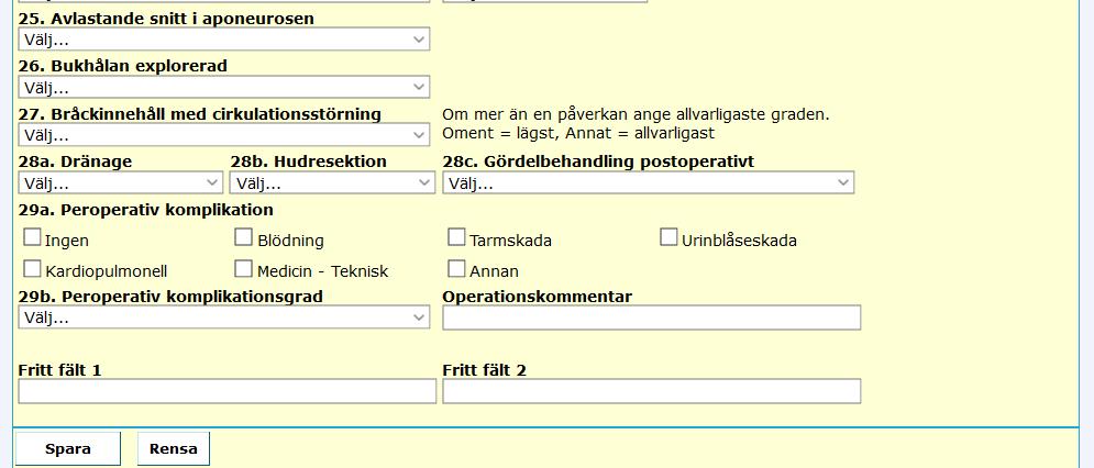 Uppgifter om namn, storlek, produktkod och tillverkare hämtas till registerposten. Om aktuellt nät saknas markeras detta i ruta 24b1, och med uppgifter om nätet i följande 4 rutor.
