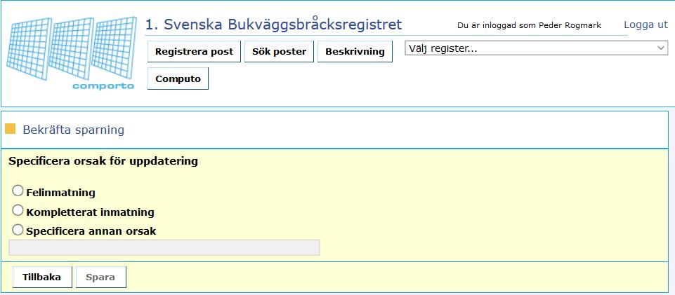 När du är klar välj Uppdatera längst nedpå formuläret.