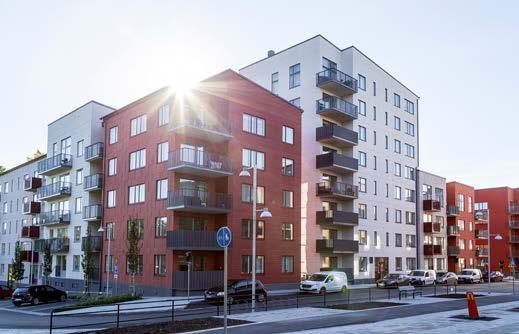 bostäder. Brygghusen har ett unikt läge med radhuslängor som sträcker sig som pirar ut mot vasskanten.