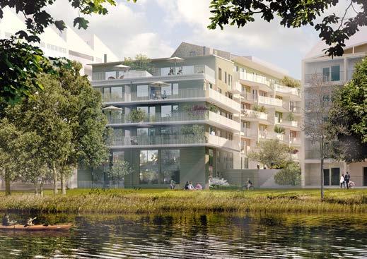Huset har ett mycket fint läge, ena änden av huset vetter mot Husarviken och den andra mot Bobergsgatan.