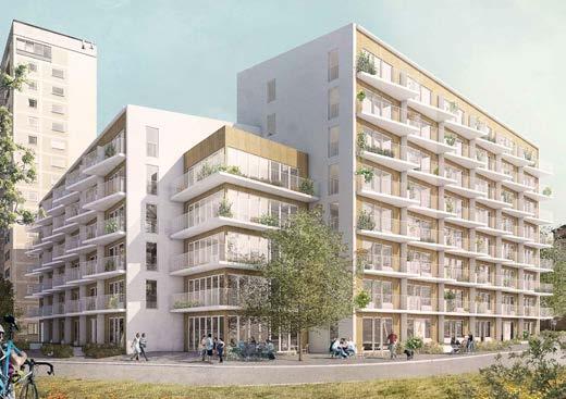 I området finns tunnelbana, buss och tvärbana och närhet till Solna Centrum, Stockholms innerstad och Mall of Scandinavia.