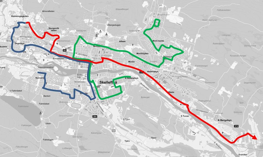 4.3 Linjenätsförslag Linjenätsförslaget har som mål att genom taktfast trafik och sömlösa byten skapa bättre kopplingar med god pålitlighet.