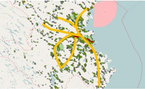 5. Landsbygdstrafik 5.1 Konstaterade problempunkter i utgångsläget Dagens inomkommunal landsbygdstrafik karaktäriseras av en tydlig inriktning på geografisk täckning.