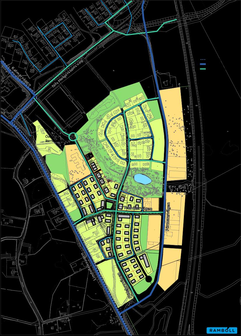 2. Trafikrörelser 2.1 Gatunät Korsningen Nils Holgerssonsväg/ Förmansvägen planeras att byggas om enligt separat pågående detaljplan.