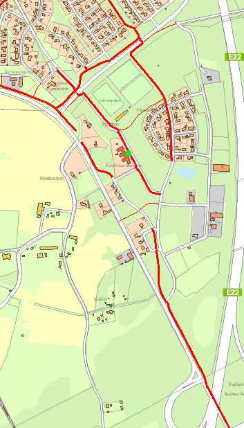 3. Provisorisk cykelbana längs Lindsdalsvägen Som redovisats i nätförslaget för cykel ovan har Lindsdalsvägen en viktig roll för pendlingscyklister på sträckan mellan Lindsdal och Kalmar via Fjölebro.