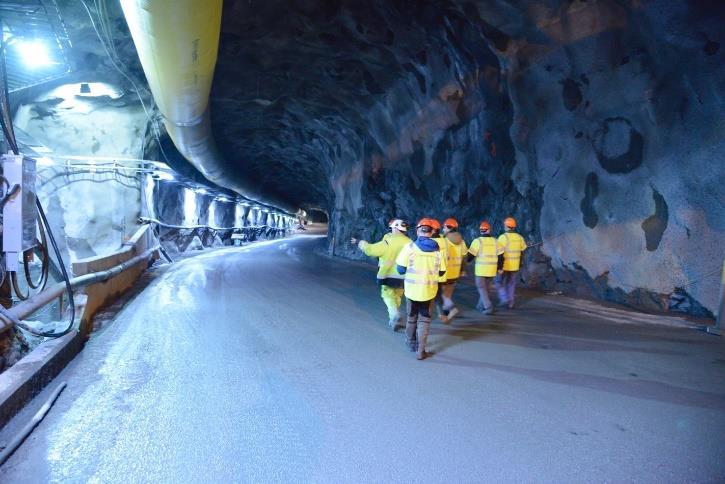 Ca 50 meter in i berget Borriggen