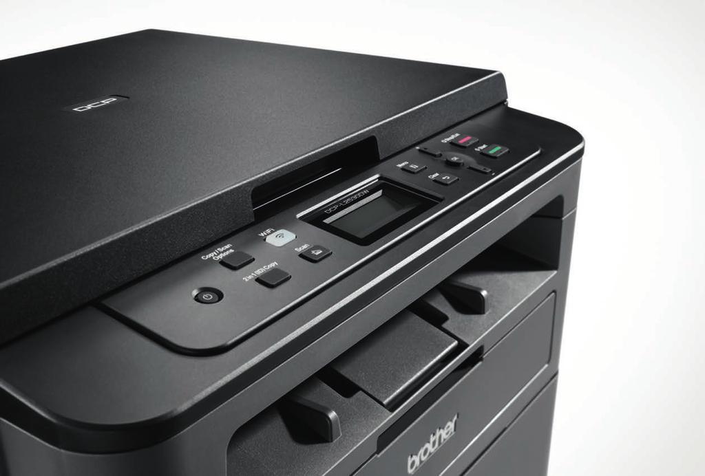 WIRELESS Utskriftshastighet 34 sidor/minut 64 MB minneskapacitet Medföljande toner för upp till 700 sid * DCP-L2510D Utskriftshastighet 30 sidor/minut Trådlös