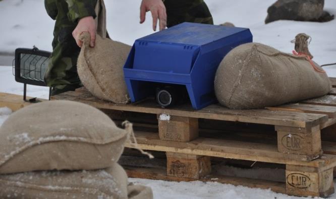 Figur 1-8 Målkonstruktion sandbädd del 1, motsvarande maximal penetration i sand minus 0,50
