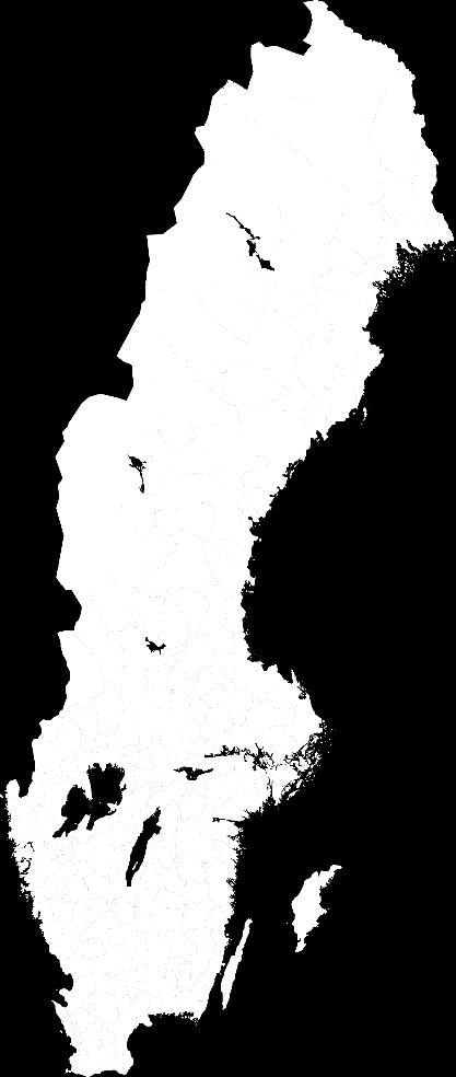 Kartan visar ytor i Sverige