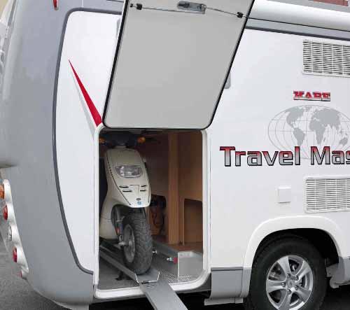 KABE TRAVEL MASTER WG Travel Master WG står för garagemodellen. I en Travel Master WG kan du packa nästan hur mycket som helst. Det generösa bagageutrymmet sväljer över 2700 liter!