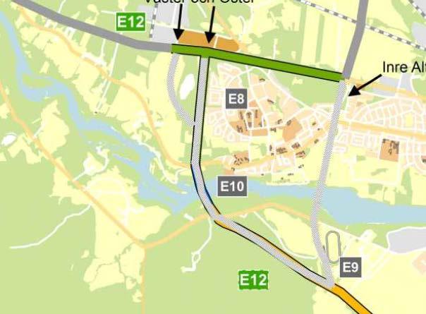 Andra projekt vi jobbat med Västra länken Umeå Jämförelse av tre olika vägdragningar för infrastrukturprojektet
