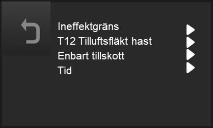 Ineffektgräns Alternativ: 0 12000W Begränsningsvärde för elektrisk ineffekt. Justeras enbart då maximal eleffekt är begränsad enligt BBR16/BBR19. Lämnas annars på 12000 W.