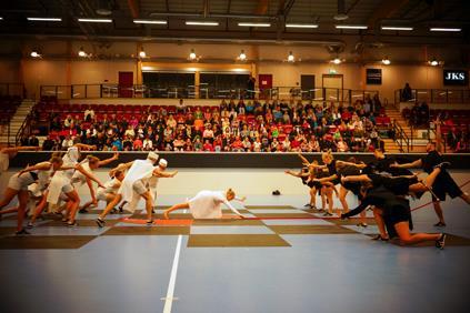 Fokus är på glädjen i gymnastiken som vi känner den i Norden: med det ideella engagemanget som bas och en kravlös och glädjefylld tillgång till rörelse.