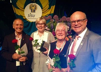 Tex Holmgren, Bia Persson, Maica Edvinsson, Calle Myrsell. Tillsammans har de över 200 års ledargärning inom gymnastiken.