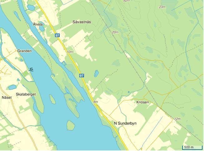 Luleå Figur 1 Översiktskarta med föreslagen deponiplats redovisad med röd cirkel Berörda fastigheter Avtal om tillgång till mark kommer att tecknas med berörda fastighetsägare innan arbete påbörjas.