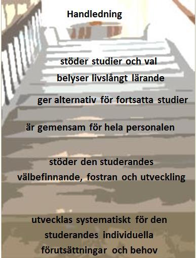 4. STÖD OCH HANDLEDNING FÖR DE STUDERANDE 4.1 Samarbetet mellan hem och läroanstalt Gymnasieutbildningen för ungdomar genomförs i samarbete med hemmen (gymnasielag 629/1998, 2 ).