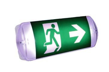 amergency Sign LED För hänvisning av utrymningsvägar vid strömbortfall i allmänna lokaler så som hotell, kontor, skolor, butiker etc. Utförande Avsedd för permanentdrift.