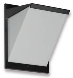 awall LED fasadarmatur Elegant armatur avsedd för allmän fasadbelysning och husnummerskylt. Utförande Antracitfärgad stomme i gjuten aluminium med kupa i polykarbonat.