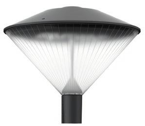 apark LED Tec Klassisk stolptoppsarmatur med två ljusbilder passande olika typer av installationer så som bostadsområden, torg,
