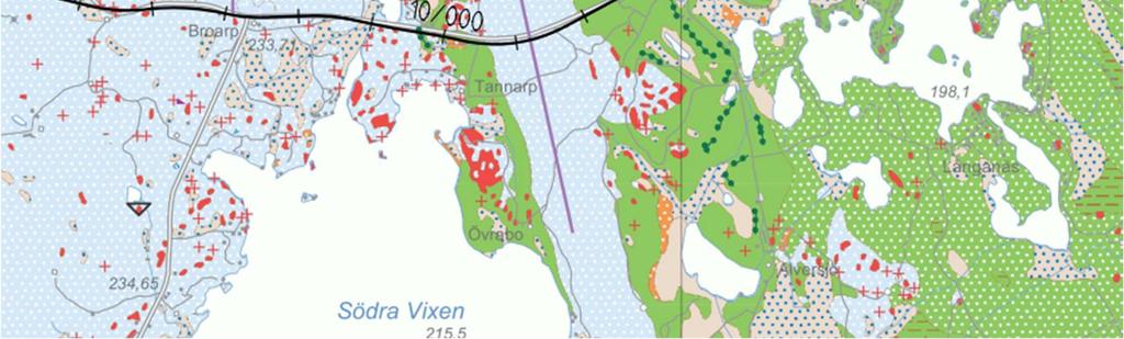 (huvudsakligen sand-grus), men inom båda