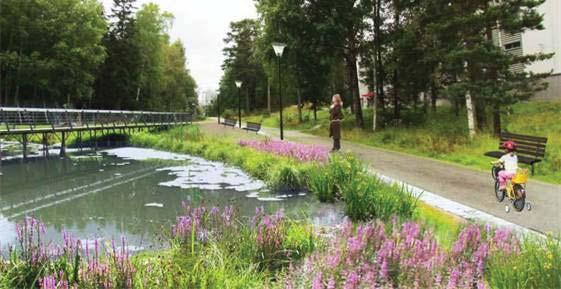 Wättingestråket - en hållbar struktur Wättingestråket - en mänsklig plats Stråket ska utvecklas till en långsiktig hållbar del av Tyresö.