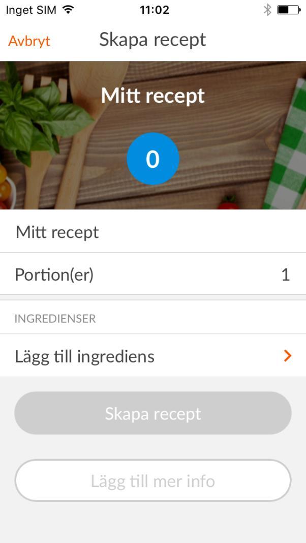 Skapa/beräkna recept För att beräkna SmartPointsvärdet på dina egna recept använder du Receptskaparen.