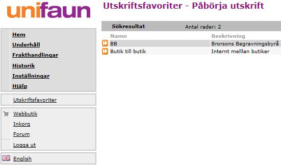 11 Om du klickar på länken Utskriftsfavoriter kan du välja