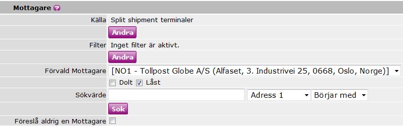 12 I. Utskriftsfavorit för PostNord Logistics PALL.ETT Split Shipment. Innan utskrift med tjänsten PostNord Logistics PALL.