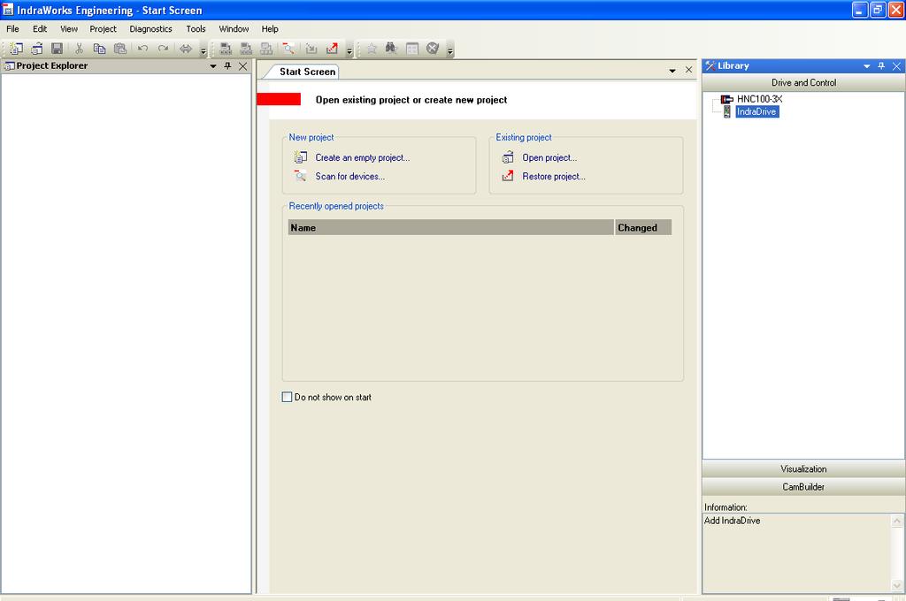 2 IndraWorks 2.1 Skapa projekt 1.