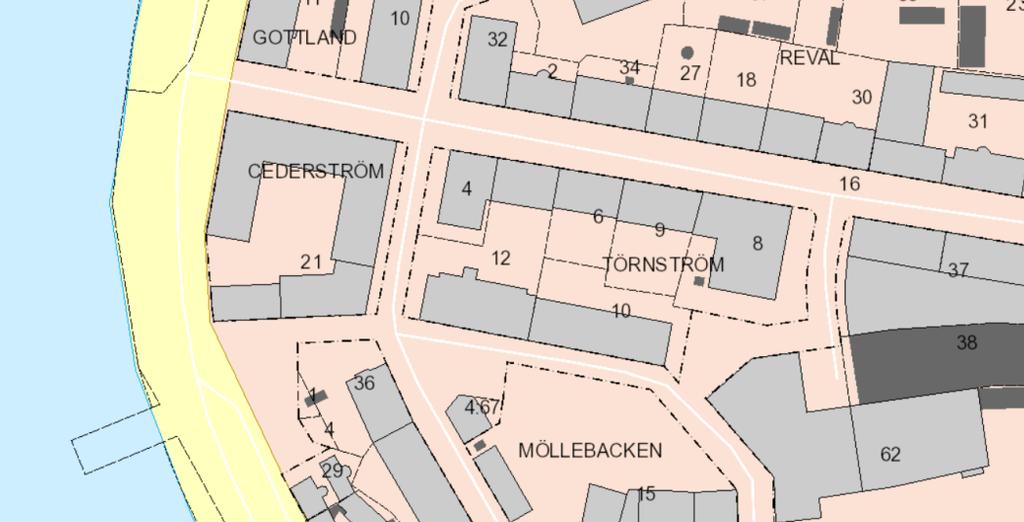 Planområdet ligger på Möllebacken centralt på Trossö i Karlskrona.