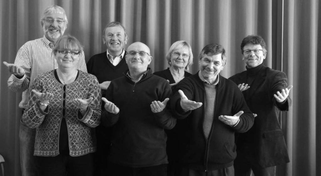 Från vänster.: Terje Johanssen, Barbro Lilja-Brattgård, Philip Maddock, Will Murphy, Riitta Kuusi, Savino Castiglione och Joachim Klenk.