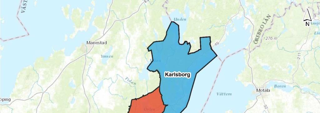 Figur 8 - Primärt och sekundärt upptagningsområde Källa: HUI Research, ARCGis.