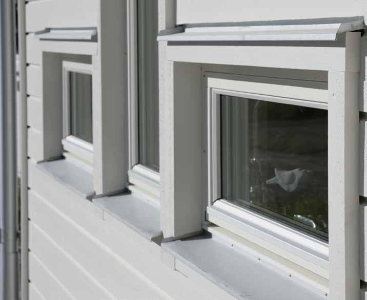 Plannja Fasadbleck proffssortiment för alla typer av hus och husmoduler Plannja Steinwalls breda bleckprogram omfattar bland annat fönster-, midje- och tröskelbleck.