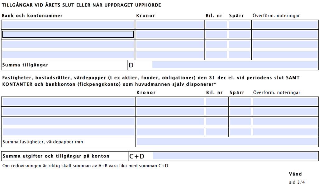 Nu kommer årsbeskeden till användning... Årsbesked på samtliga konton ska skickas med!