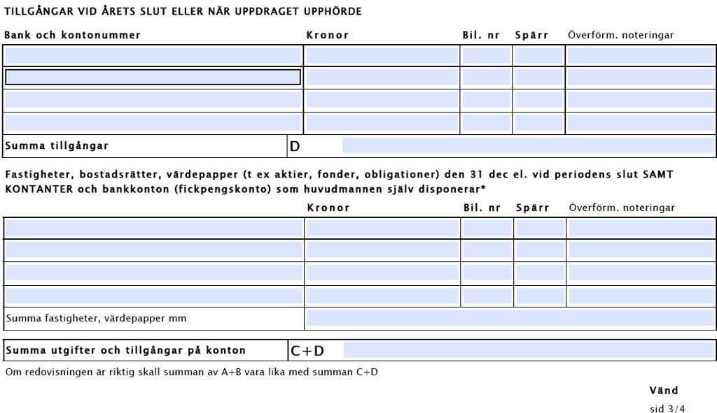 Nu kommer årsbeskeden till användning... Årsbesked på samtliga konton ska skickas med!